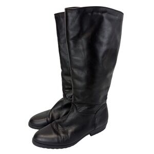Santana Canada Women's 8.5M Black Leather Knee High Riding Boot Lined Style 921